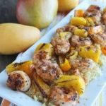 Blackened Shrimp Skewers with Coconut Mango Pilaf