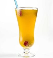 Fresh Mango Raspberry Bellini