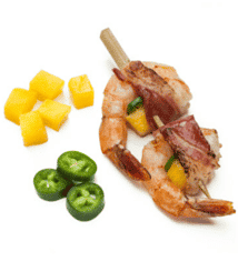 Bacon Wrapped Mango Shrimp