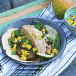 Carne Asada Tacos with Mango Salsa
