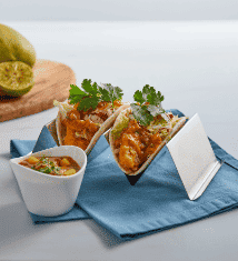 Roasted Mango Salsa on Tacos